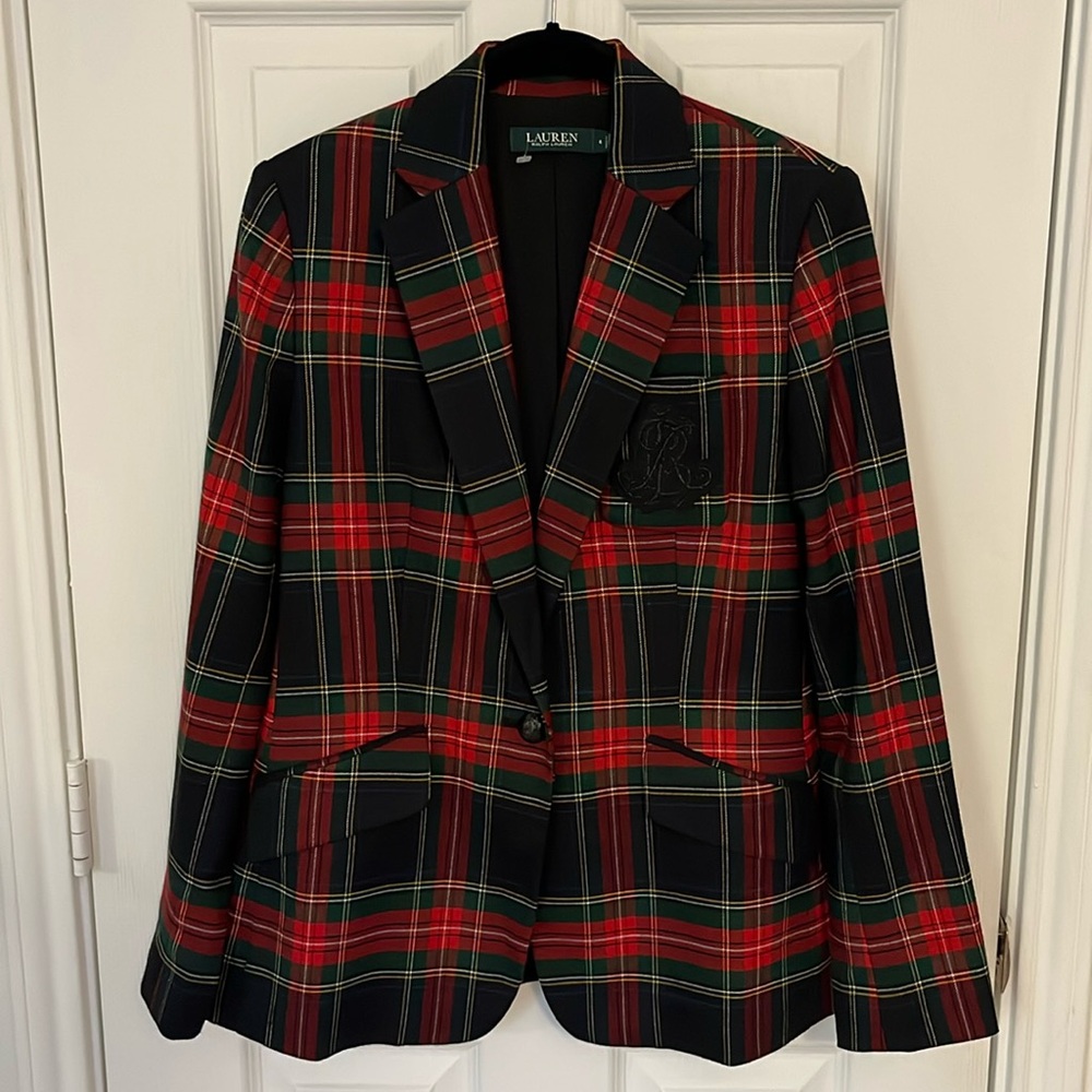 LAUREN Ralph Lauren Holiday Plaid Blazer